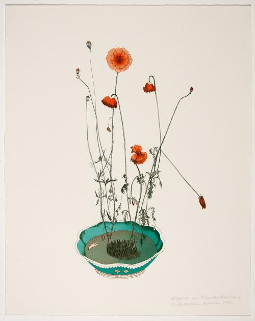 Poppies in Oriental Bowl