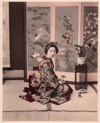 Woman with Bonsai Plant