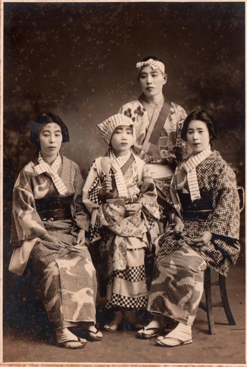 Four Women in Kimono