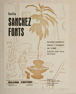 Emilio Sanchez Fonts: Recientes Acuarelas, Dibujos y Grabados