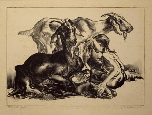 Child With Goats