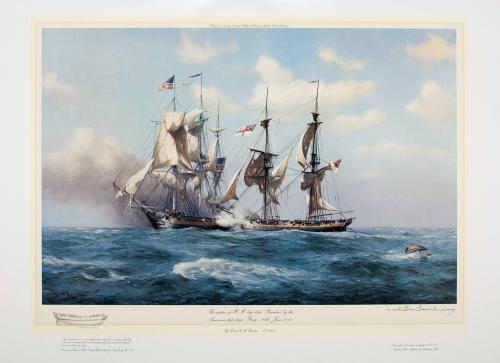 Capture of the H. M. S. Brig Sloop Reindeer by the U. S. S. Sloop Wasp 28, June 1814