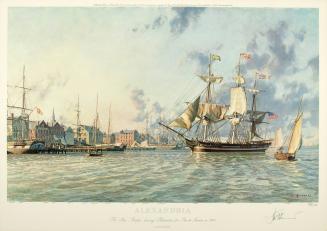 ALEXANDRIA The Ship Fairfax leaving for Rio de Janeiro in 1845