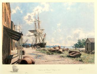 GEORGETOWN Vessels at the Potomac Wharf in 1842