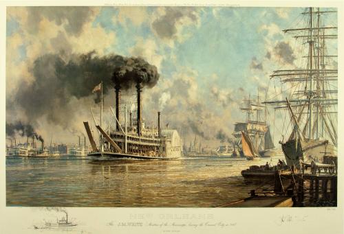 NEW ORLEANS The “J.M. White” Mistress of the Mississippi leaving Crescent City in 1887