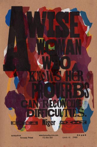 A Wise Woman who knows her Proverbs can Reconcile Difficulties - Niger