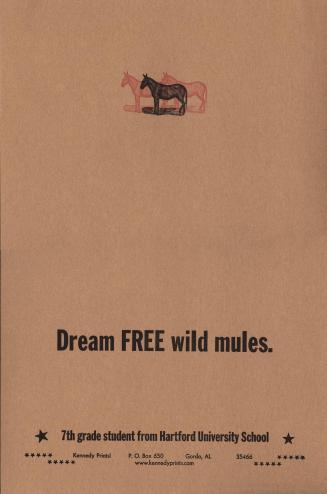 Dream FREE wild mules - 7th Grade student from Hartford University School