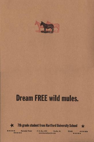 Dream FREE wild mules - 7th Grade student from Hartford University School