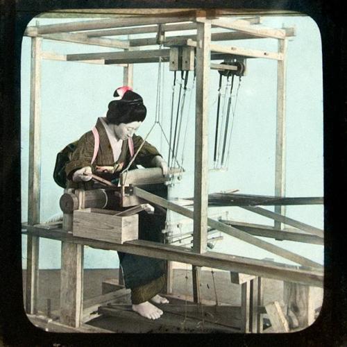 A weaving woman