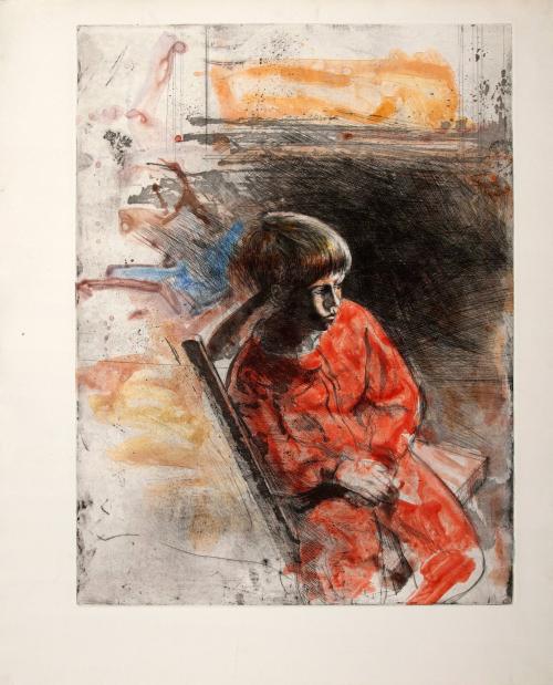 untitled (seated boy in red)