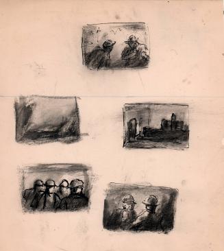untitled, five thumbnail sketches [Ellis 2(1)]