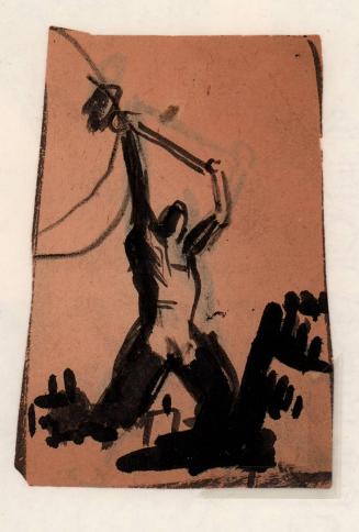 untitled, figure with sledge hammer overhead  [Ellis 6(4)]