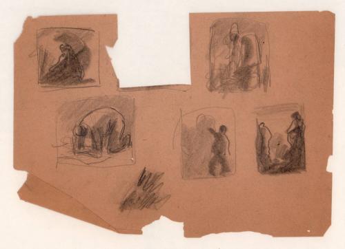 untitled, five thumbnail sketches  [Ellis 11(1)]