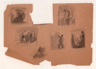 untitled, five thumbnail sketches  [Ellis 11(1)]