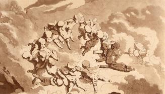 Putti playing in the clouds