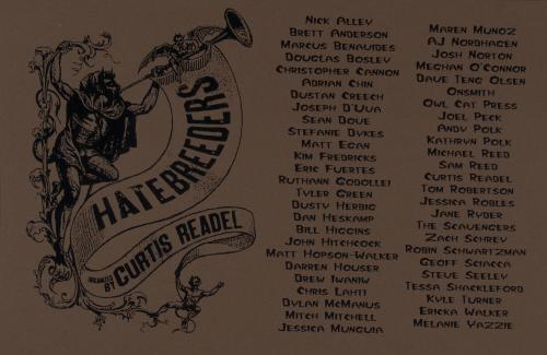 Colophon for Hate Breeders