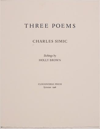 Title Page, Three Poems