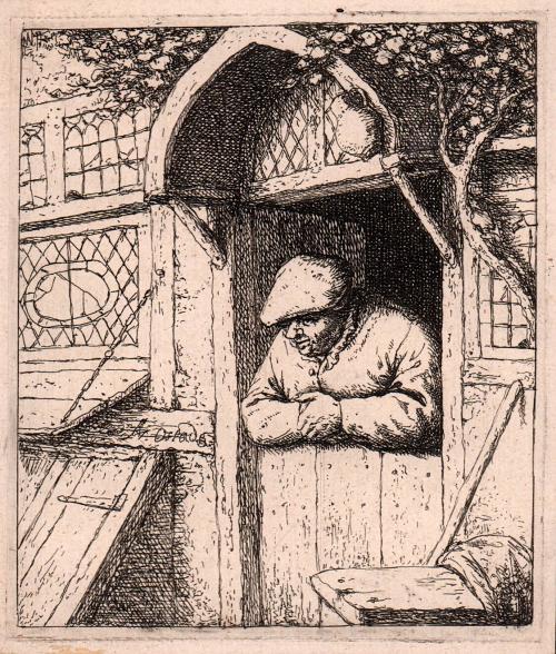 [Peasant Leaning on Doorway]