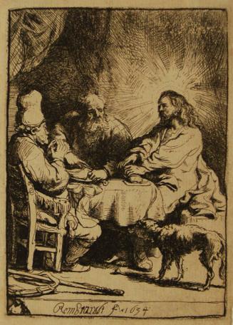 Christ at Emmaus: the smaller plate