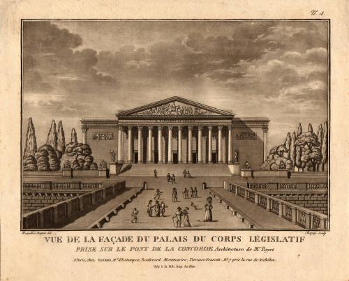 Vue de la Facade du palais du Corps legislatif (plate 18)