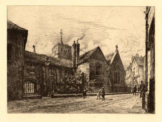 Corpus Christi College and the Tower of St. Benet’s, Cambridge 1879