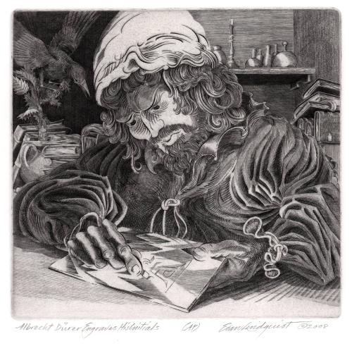 Albrecht Dürer Engraves His Initials