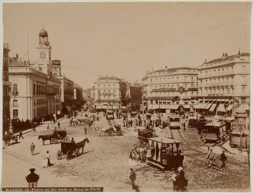 Madrid 18. Puerta del sol desde el Hotel de Paris 