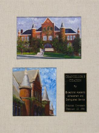 untited, two views of the Tolley Administration Building, Chancellor’s Citation Gift