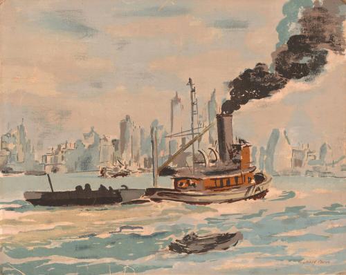 Tugboat in New York Harbor
