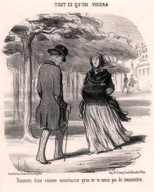 Rencontre d'une ancienne connaissance qu'on ne se soucie pas de reconnaître