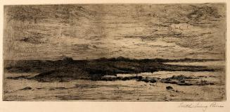 untitled [twilight skyline, possibly behind the sand dunes, or Sewell’s Point]