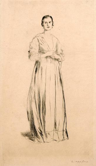 Standing Female Figure in Long Dress