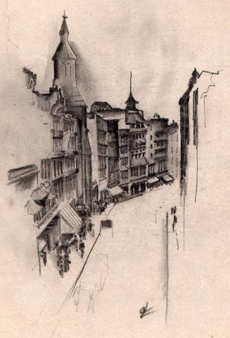 [Street scene, aerial view]