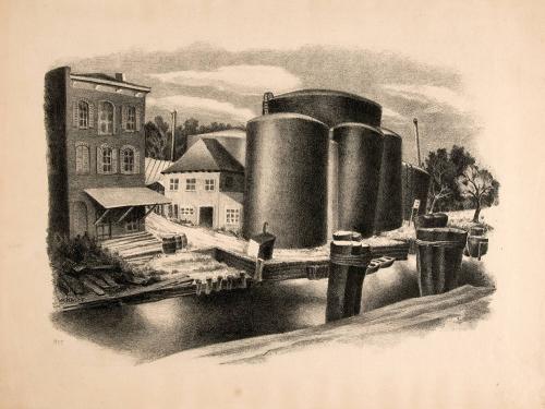 [View of oil tanks]