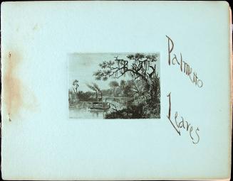 Palmetto Leaves title page [steamboat on river, Spanish moss hanging from tree branches]