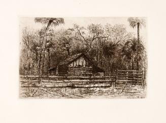 untitled [hut in tropical landscape]