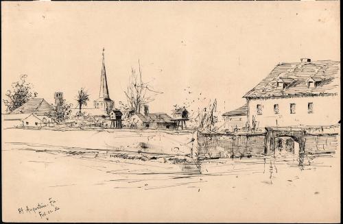 [Preparatory Drawing for “A Showery Day -- St. Augustine”]