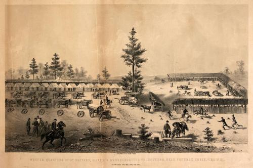 Winter Quarters of the 3rd Battery, Martin’s Massachusetts Volunteers, Near Potomac Creek, Virginia