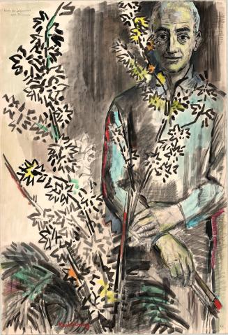 Study for Self-portrait with Forsythia