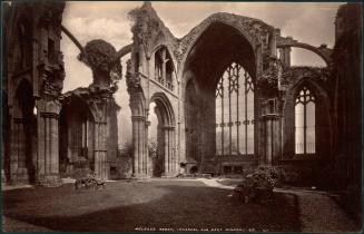 Melrose Abbey, Chancel and East Window. 87. J.V.