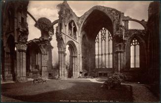 Melrose Abbey, Chancel and East Window. 87. J.V.
