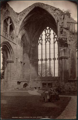 Melrose Abbey, Chancel and East Window. 523.  J.V.