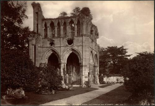 Dryburgh Abbey, St. Mary’s Aisle and Tomb of Sir. W. Scott. 84. J.V.