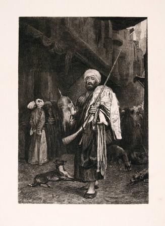 The Old Clothes Dealer, Cairo (after painting by Jean Leon Gerome)