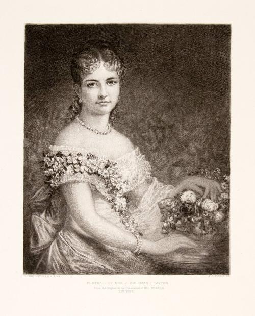 Portrait of Mrs. J. Coleman Drayton (Charlotte Augusta Astor), 
from the Original by Daniel Huntington in the Possession of Mrs. Wm Astor, New York