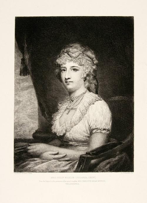 Mrs. Philip Nicklin (Julianna Chew) from the Original in the possession of her granddaughter Mrs. Charlotte Dallas Morrell, Philadelphia (after painting by Gilbert Stuart)