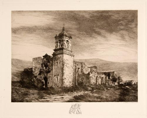 The Mission of San Jose de Aguayo, San Antonio, Texas (begun 1718, in ruins by 1868)