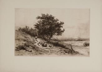 untitled [landscape, shepherd with sheep]