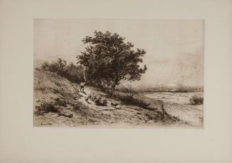 [Landscape with shepherd and sheep]