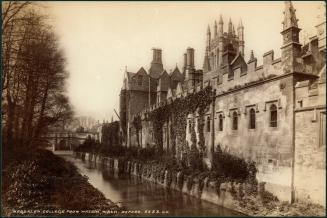 Magdalen College from Water, Walk, Oxford. 5953 J. V.